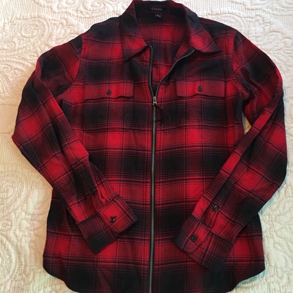 Chaps Jackets & Blazers - CHAPS Red Shirt Jacket women’s